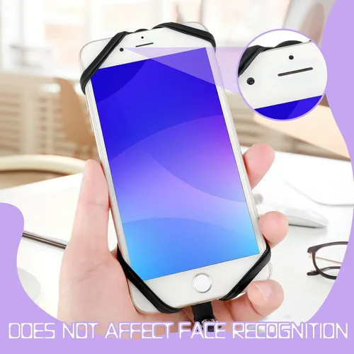 Vista 4 de TIESOME Cordón universal para teléfono, correa para el cuello 2 en 1 con soporte para anillo de dedo compatible con la mayoría de teléfonos
