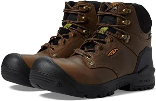 Vista 5 de KEEN Utility Botas de trabajo Independence de 6 pulgadas con punta compuesta impermeable para hombre Negro (Dark Earth/Black)