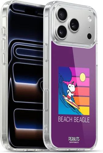 Vista 113 de Head Case Designs Funda de gel suave con licencia oficial de Peanuts Tropical Surf Snoopy Aloha Disco compatible con Apple iPhone 13 Mini Surf