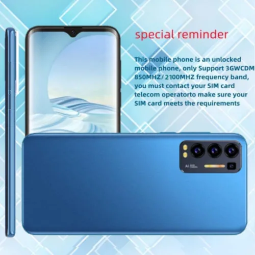 Vista 2 de Teléfono celular desbloqueado de 6.52 pulgadas para Android, teléfono celular desbloqueado S88U, tarjeta SIM dual, 1 GB RAM 16 GB ROM, compatible