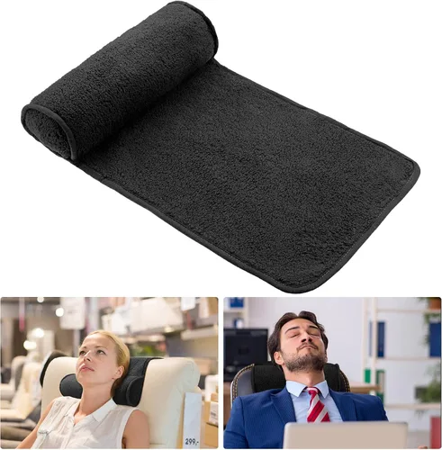 Vista 10 de Weysat Almohada para Cuello y Cabeza para Silla Reclinable Antideslizante de Forro Polar Ajustable Soporte de Rollo para Cuello Almohada