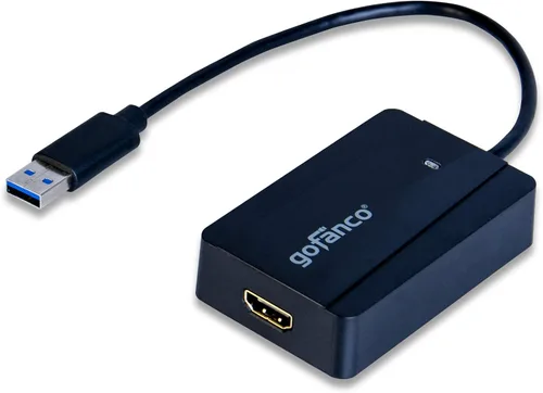 Vista 5 de gofanco Adaptador de gráficos de video USB 3.0 a HDMI para múltiples monitores, hasta 2560 x 1440 para Windows y macOS, chip DisplayLink, incluye