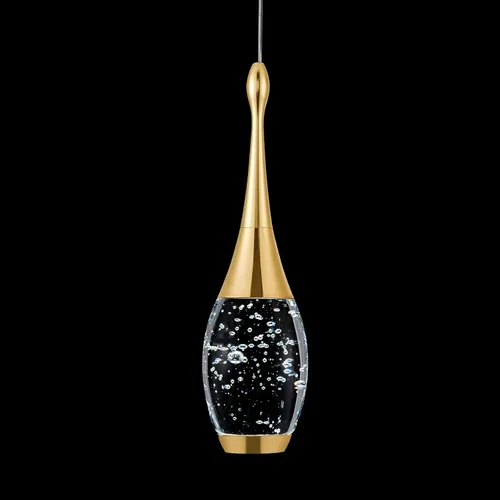 Vista 12 de CHYING Lámpara colgante dorada de cristal LED Iluminación colgante de medusa lágrima luces colgantes mini luces colgantes para isla de cocina, baño