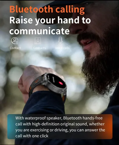 Vista 3 de Relojes inteligentes múltiples modos deportivos para hombres con linterna, reloj inteligente para Android y iPhone, pantalla táctil HD de 1.7