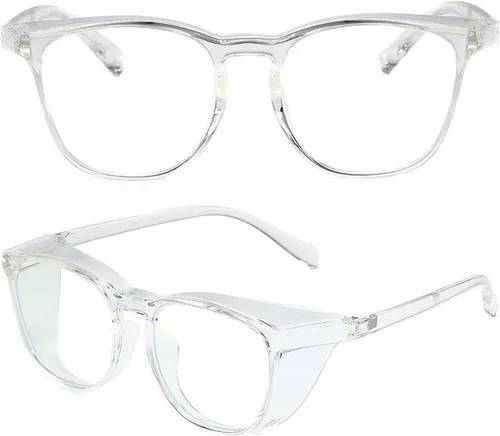 Vista 27 de Anteojos de seguridad que no se empañan, con protección UV400, lentes con bloqueo de luz azul para hombres y mujeres, anteojos transparentes