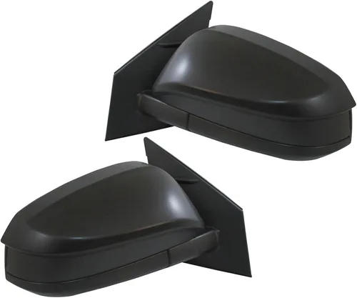 Vista 218 de TRQ Conjunto de 2 piezas de espejo lateral para conductor y pasajero, ajuste eléctrico, sin calefacción, sin memoria, color negro, compatible