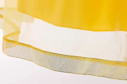 Vista 6 de Beauty - Vestido de princesa de Belle amarillo para niñas, lindo fiesta, Halloween, Xmax