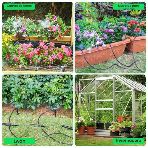 Vista 8 de MIXC Sistema de Riego por Goteo, Sistema de Riego de Jardín con Conector Rápido, Kit de Sistema de Aspersión Automático para Riego de Plantas