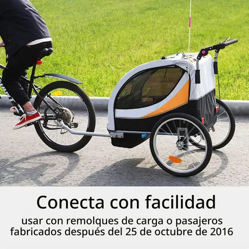 Vista 4 de MOSHAY Acoplador de remolque de bicicleta mejorado Codo en ángulo para empeine y remolques de bicicleta Schwinn