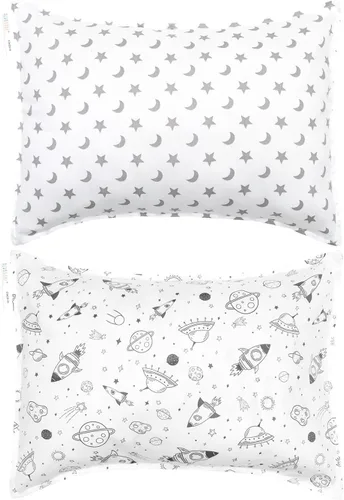 Vista 34 de ALVA BABY - Fundas de almohada de algodón para niños pequeños de 13 x 18 pulgadas o 12 x 16 pulgadas