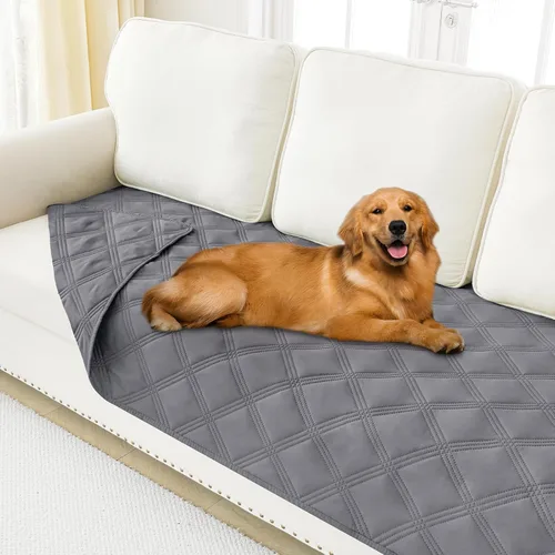 Vista 92 de Smiry Funda impermeable para cama de perro, manta reversible para mascotas para sofá Manta suave lavable para perro, funda a prueba de fugas
