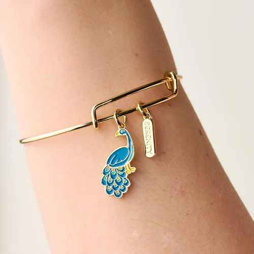 Vista 2 de Alex and Ani Expandable Bangle Bracelet, Bird And Animal Charms, Shiny Finishes, 2 To 3.5 In