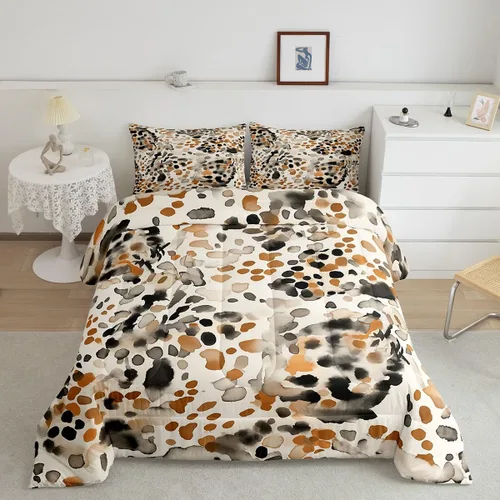 Vista 31 de Feelyou Juego de edredón de animales de la selva para todas las estaciones, juego de ropa de cama con 1 funda de almohada de microfibra de elefante