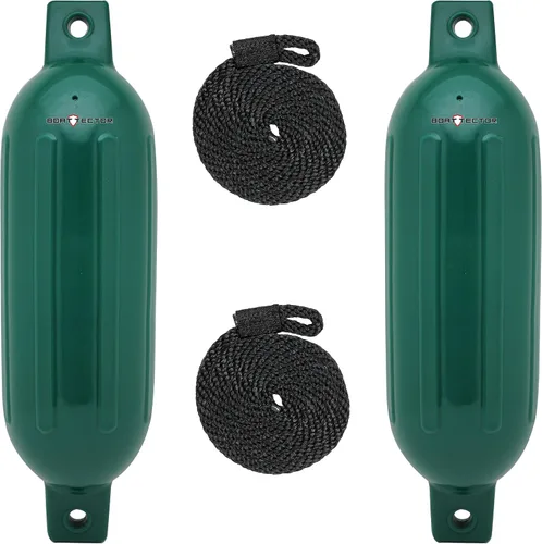 Vista 14 de Extreme Max 3006.7375 BoatTector Defensa Inflable Value Paquete de 2 - 4.5" x 16", Negro