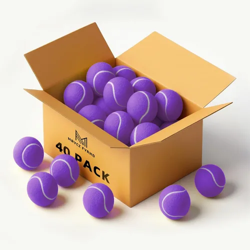 Vista 12 de 30/40 Pack Tennis Balls, High Bounce for Practice and Dog Play 2.5 in standard size; rubber core, felt cover; beginner training; all courts; ball