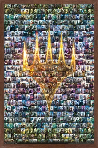 Vista 15 de Trends International Magic: The Gathering - Póster de collage de pared, 14.725 x 22.375 pulgadas, versión enmarcada de madera de granero