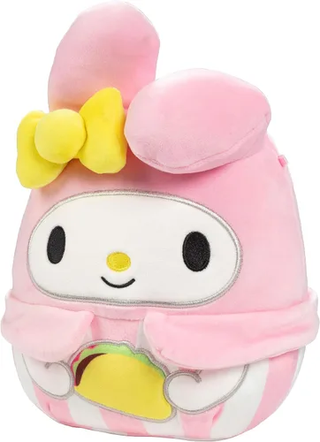 Vista 2 de Squishmallows Peluche de la serie My Melody with Taco Food Truck de 8 pulgadas, Kellytoy oficial, juguete coleccionable suave y esponjoso de Hello