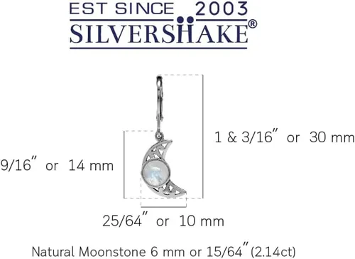 Vista 27 de Silvershake Aretes colgantes o colgante o colgante de plata de ley 925 chapada en oro amarillo con dije o colgante con cadena de 18 pulgadas