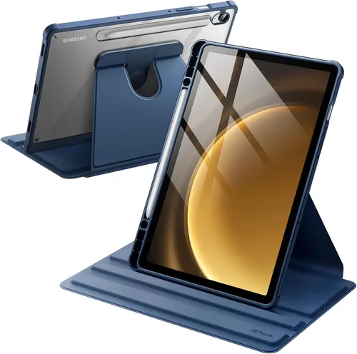Vista 10 de JETech Estuche giratorio para Samsung Galaxy Tab S10 Lite / S10 FE / S9 FE de 10.9 pulgadas / S9 de 11 pulgadas con soporte para S Pen, cubierta