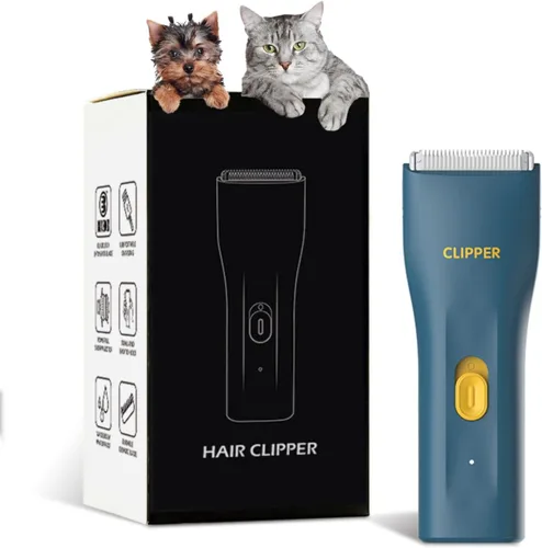 Vista 8 de Cilppers de aseo para perros, prácticos y potentes kits de recortadora eléctrica de pelo para mascotas, impermeables, inalámbricas, recargables