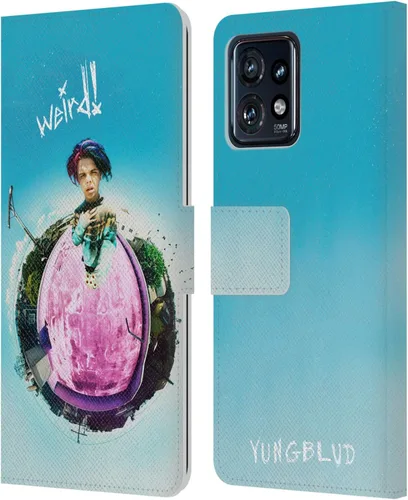 Vista 10 de Head Case Designs Officially Licensed Yungblud Face Graphics Leather Book Wallet Case Cover Compatible with Motorola Moto Edge 40 Pro
