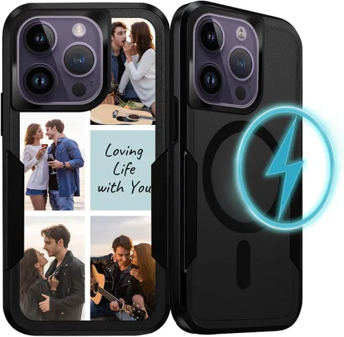 Vista 8 de Funda de teléfono personalizada para iPhone 17 Air 16 15 14 13 Pro Max Plus 12 11 con MagSafe funda magnética personalizada para teléfono celular