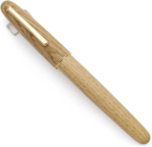 Vista 10 de JINHAO 9036 - Pluma estilográfica de madera natural hecha a mano (punta media de 0.028 in, madera de cerezo)