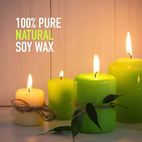 Vista 5 de Oraganix Kit de fabricación de velas de cera de soja natural y suministros para hacer velas, 2 libras de cera de soja premium, 10 mechas de vela