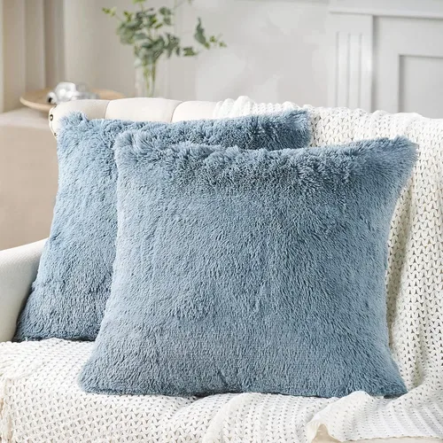 Vista 17 de Home Soft Things Fundas de almohada lanuda 2 piezas, naranja quemado, 14 x 26 pulgadas, cálida y acogedora funda de almohada decorativa de felpa