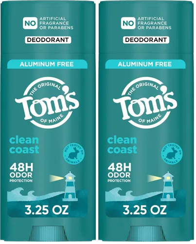 Vista 19 de Tom's of Maine Clean Coast - Desodorante natural para hombres y mujeres, sin aluminio, sin fragancias, tintes ni conservantes artificiales, sin