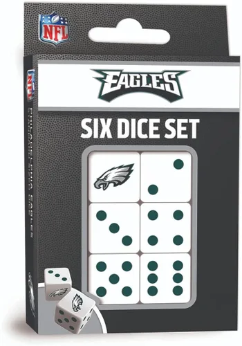 Vista 10 de MasterPieces Game Day - NFL Baltimore Ravens - Juego de 6 dados con logotipo del equipo, tamaño estándar D6