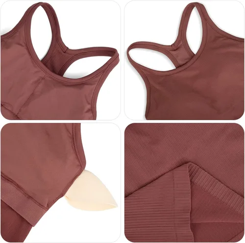 Vista 100 de sphinx cat - Camiseta corta de entrenamiento para mujer, camiseta sin mangas, acanalada, con espalda cruzada y brasier integrado