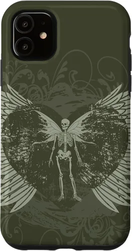 Vista 8 de Y2K Grunge Aesthetic Alt Goth Fairy Skeleton Wings Case for iPhone 17