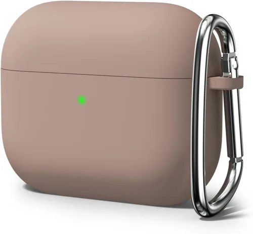 Vista 31 de Oakxco Funda de silicona para Airpods 3, bonita funda rígida femenina para Airpods de 3ª generación con llavero, gel de goma colorido suave de TPU