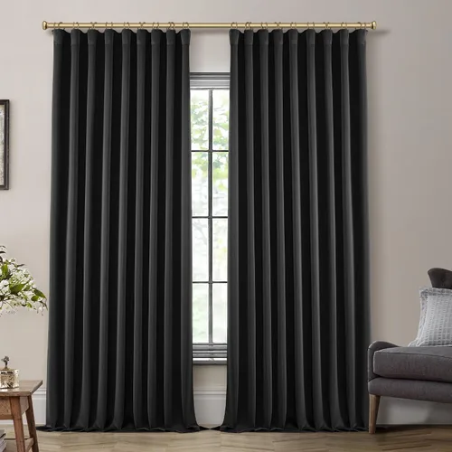 Vista 50 de SHINELAND Cortinas opacas cortas para ventanas de dormitorio, cortinas de baño, 45 pulgadas de largo