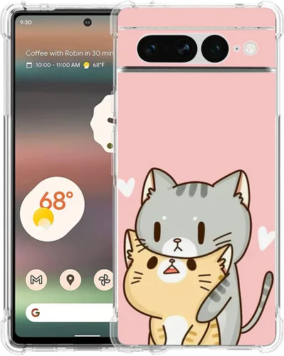 Vista 22 de Pixel 7 Pro - Funda protectora de poliuretano termoplástico resistente a los arañazos y a prueba de golpes con diseño de mandala de pavo real