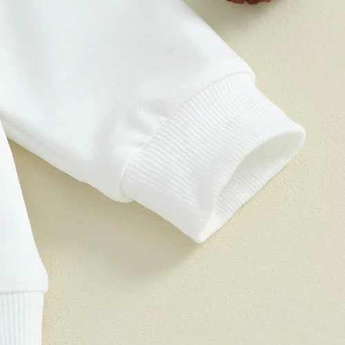 Vista 5 de Conjunto de sudadera de calabaza y pantalón para bebé y niño, de manga larga