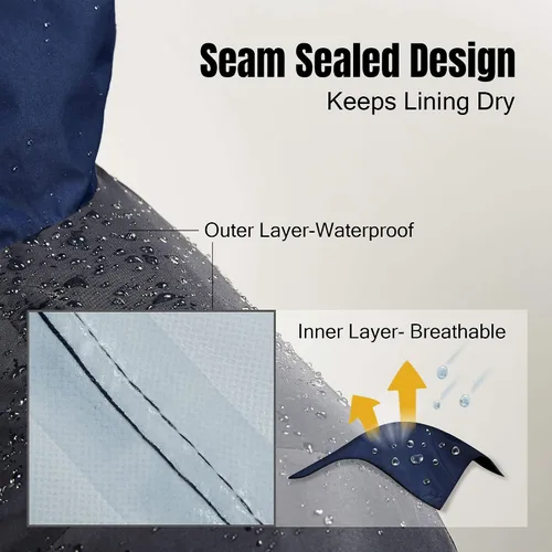 Vista 3 de Rodeel Chaqueta rompevientos ligera para hombre, resistente al agua, con capucha para exteriores