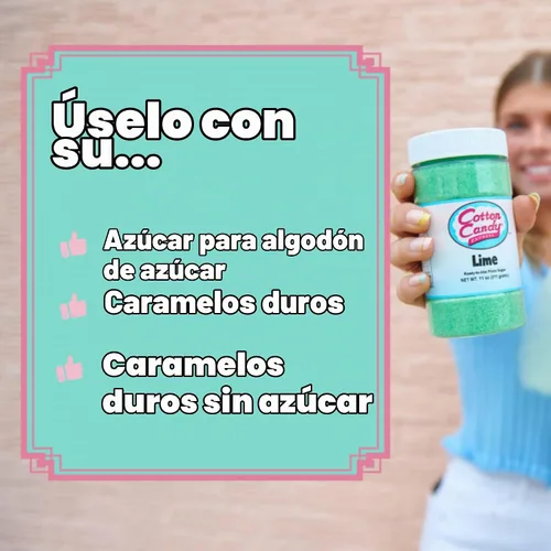 Vista 2 de Cotton Candy Express CC1000-S Máquina de Algodón de Azúcar, con 3 Frascos de 11 oz. de Cereza, Uva, Frambuesa Azul, Naranja, Azúcar Floss de Máquina
