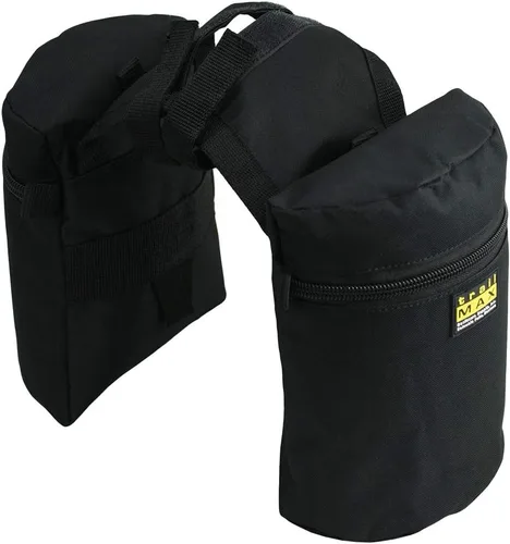 Vista 2 de TrailMax Bolsas medianas con pompa de caballo para tu silla de montar occidental; bolsas aisladas para caballos; bolsa de sillín para cámara