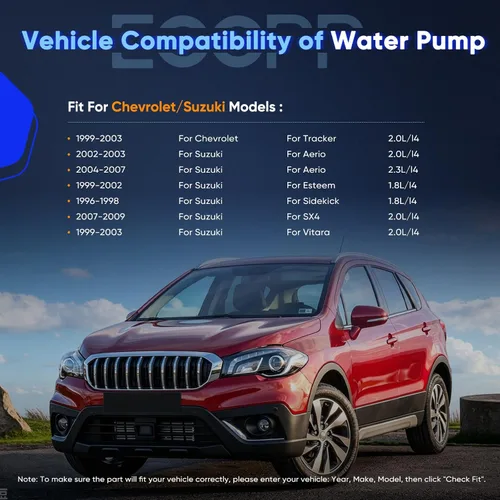 Vista 2 de ECCPP AW9342 Bomba de agua con junta para Suzuki Vitara para Chevrolet Tracker
