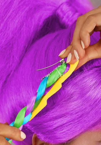 Vista 3 de Peluca de disfraz Stormy Rainbow Brite para mujer Multicolor