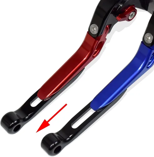 Vista 4 de Palanca de freno plegable retráctil Palanca de embrague para Yamaha Fazer FZ-1 FZ-8 FZ-6 FZ-6R FZS600, aleación de aluminio CNC fabricada (negro)
