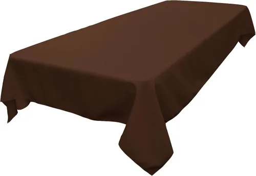 Vista 155 de LA Linen Mantel rectangular lavable de popelín de poliéster, resistente a las manchas y a las arrugas, cubierta de mesa 60x84, mantel de tela