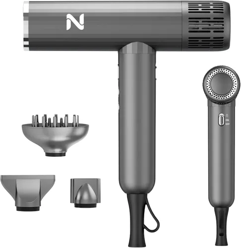 Vista 8 de Natrial Secador de Pelo Iónico Profesional con Difusor para Cabello Rizado, Secador de 1600W y 110000 RPM de Alta Velocidad para Mujeres, Secado