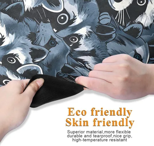 Vista 3 de Raccoons Yoga Mat Non Slip Thick Kids Eco Friendly Rubber Workout Foldable Yoga Mat Women Exercise