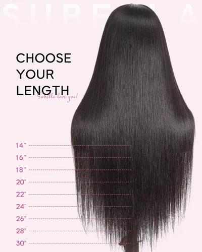 Vista 9 de Subella 12A Pelucas de encaje frontal HD de cabello humano con línea capilar prearrancada con cabello recién nacido, densidad de 180, 13x5, cabello