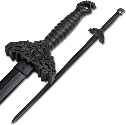 Vista 6 de Master USA Polymer Training Equipment, Black Polypropylene Blade, Martial Arts Training Gear, Rounded Tip- Practice, Cosplay