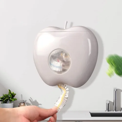Vista 8 de Dispensador de caja de almacenamiento de plástico – Organizador de mangas de bolsa de almacenamiento para almacenamiento de alimentos frescos