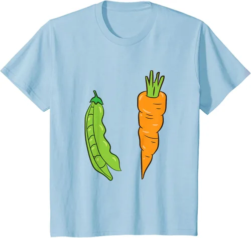 Vista 7 de Camiseta de disfraz de zanahoria con guisantes y zanahorias, Blanco, S
